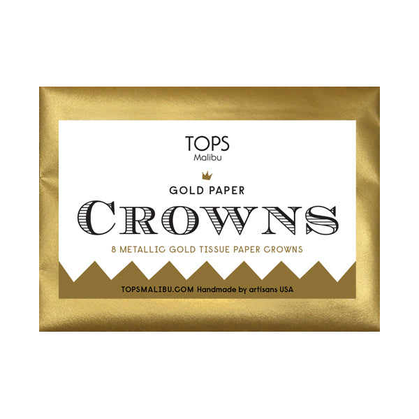 Gold Metallic Paper Crowns - TOPS Malibu